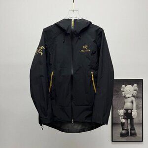 Arc'teryx Black and Gold Beta SL Hooded Jacket Unisex